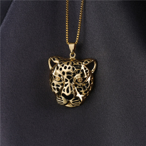 Expressive Cheetah Chinese Zodiac Animal Copper Electroplating Necklaces