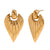 Fashion Leaf Geometric Stainless Steel Electroplating Earrings