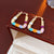 Luxurious Quadrilateral Triangle Geometric Alloy Oil Dripping Earrings