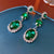 Retro Vintage Flower Flower Metal Diamond Inlay Earrings