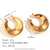 Fashion Triangle Circle Geometric Stainless Steel 18K Gold Plated Earrings