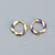 925 Sterling Silver Korean Twisted Geometric Silver Oil Dripping Stud Earrings