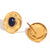 Fashion Ellipse Geometric Stainless Steel 18K Gold Plated Stud Earrings