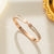 Natural Titanium Steel 18K Gold Plated Bangles