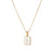 Minimalist Letter Number Text Stainless Steel 18K Gold Plated Necklaces