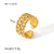 Women IG Style Circle Chain Geometric Stainless Steel Electroplating Rings