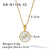 IG Style Zodiac Sign Flower Geometric Stainless Steel Electroplating Necklaces