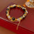 Vintage Retro Women Round Geometric Glass Electroplating Bracelets