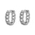 925 Sterling Silver Circle Round Geometric Silver Electroplating Earrings