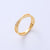 Women Minimalist Metal Diamond Doll Titanium Steel Electroplating Rings