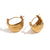 Fashion Circle Geometric Stainless Steel 18K Gold Plated Earrings