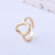 IG Style Ellipse Geometric Titanium Steel Electroplating Rings