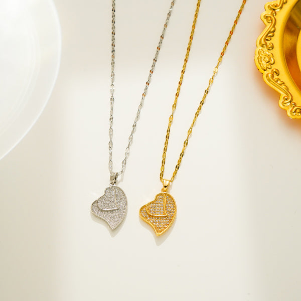 Korean Geometric Titanium Steel 18K Gold Plated Necklaces