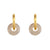 Fashion Round Circle Geometric Stainless Steel 18K Gold Plated Earrings