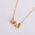 Japanese / Korean Women Metal Letter Diamond Doll Stainless Steel Gold Plating Pendants