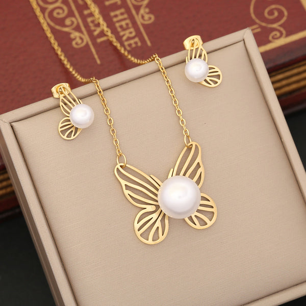 Fashion Butterfly Insect Stainless Steel Electroplating Pendants