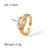 IG Style Round Geometric Stainless Steel Electroplating Rings