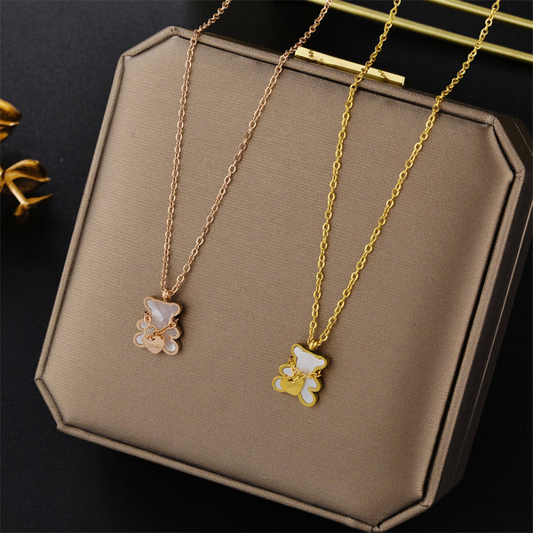 Geometric Titanium Steel 18K Gold Plated Necklaces