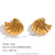 Fashion Shell Geometric Stainless Steel 18K Gold Plated Stud Earrings