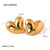 IG Style Heart Stainless Steel 18K Gold Plated Earrings