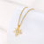 Women Minimalist Geometric Metal Leaf Stainless Steel Electroplating Necklaces