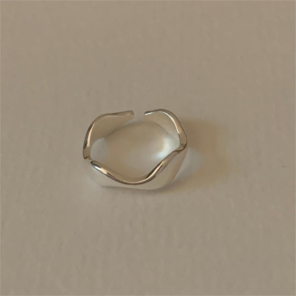 925 Sterling Silver Women Korean Circle Silver Silver Plating Rings