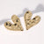 Minimalist Heart Stainless Steel Electroplating Stud Earrings