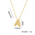 Letter Text Number Titanium Steel 18K Gold Plated Necklaces