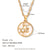 Fashion Sun Shell Moon Geometric Stainless Steel 18K Gold Plated Necklaces