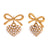 Fashion Bowknot Stainless Steel Electroplating Stud Earrings