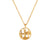 Fashion Round Geometric Stainless Steel 18K Gold Plated Necklaces