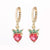 Expressive Apple Lemon Peach Cherry Grape Strawberry Pineapple Fruit Zircon Drop Earrings