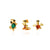 Cartoon Cartoon Zircon Zircon Inlay Earrings