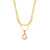 Fashion Letter Number Text Stainless Steel 18K Gold Plated Necklaces