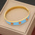 Retro Vintage Stainless Steel Electroplating Bangles