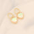 Women IG Style Heart Copper Stud Earrings