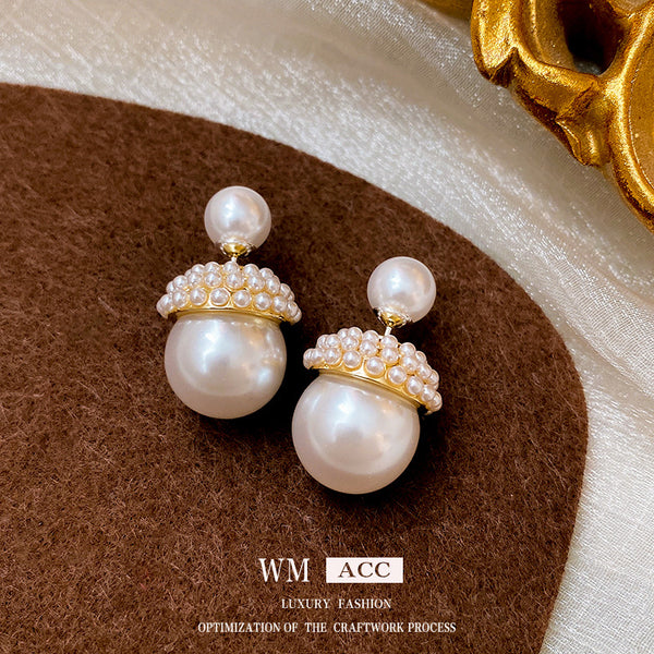 Luxurious Pearl Geometric Artificial Pearl Pearl Inlay Earrings