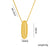 Letter Text Number Titanium Steel 18K Gold Plated Necklaces