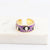 Women Metal Mixed Color Eye Eye Rings