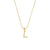 Fashion Letter Number Text Stainless Steel 18K Gold Plated Necklaces