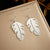 Fashion Feather Stainless Steel Electroplating Earrings