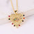 Women Chain Octagram Heart Flower Copper Electroplating Necklaces