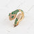 IG Style Women Diamond Metal Snake Shape Copper Rings