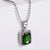 Hip Hop Men Geometric Titanium Steel Crystal Inlay Pendants