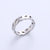 Women Minimalist Metal Diamond Doll Titanium Steel Electroplating Rings