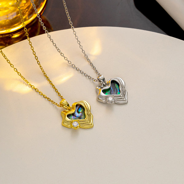 Heart Titanium Steel 18K Gold Plated Necklaces