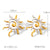 IG Style Sun Geometric Stainless Steel Electroplating Earrings