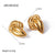 IG Style Irregular Stainless Steel 18K Gold Plated Earrings