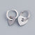 925 Sterling Silver Women Heart Silver Diamond Inlay Stud Earrings