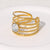 Open Ring Stripe Geometric Stainless Steel Electroplating Rings